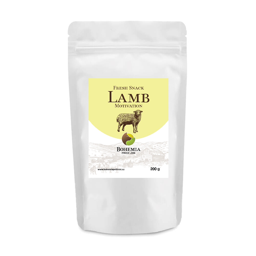 BOHEMIA FRESH Snack LAMB motivation 200g Bohemia Pet Food