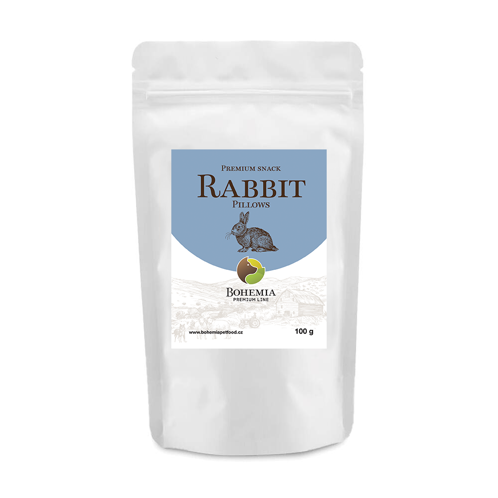 BOHEMIA PREMIUM Snack Rabbit Pillows 100g - Bohemia Pet Food